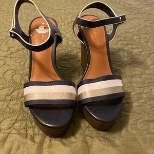 Hilfiger strappy wedge platforms
